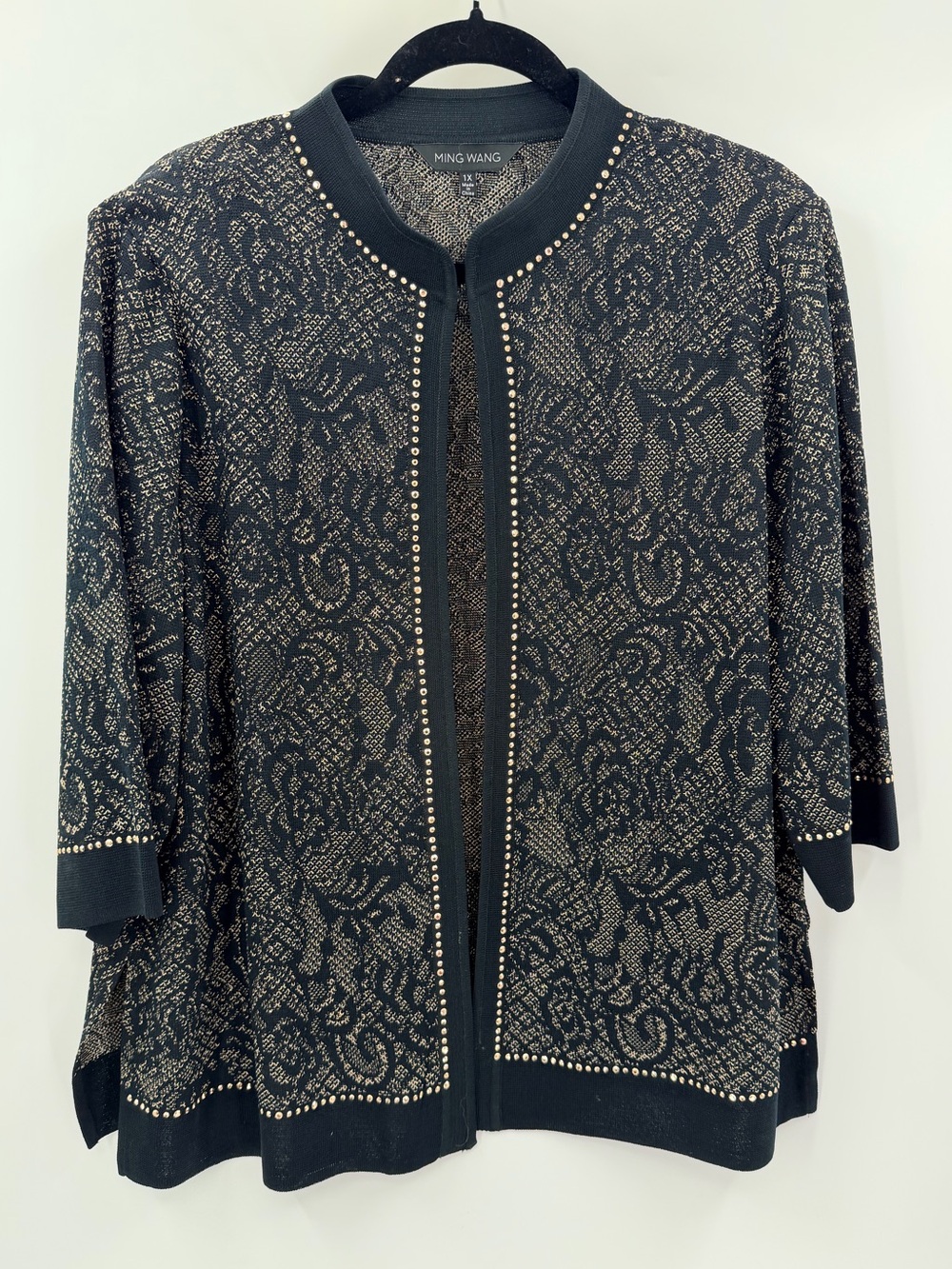Ming Wang Evening Jacket Cover Up Cardigan Plus Size 1X Wedding Guest Party